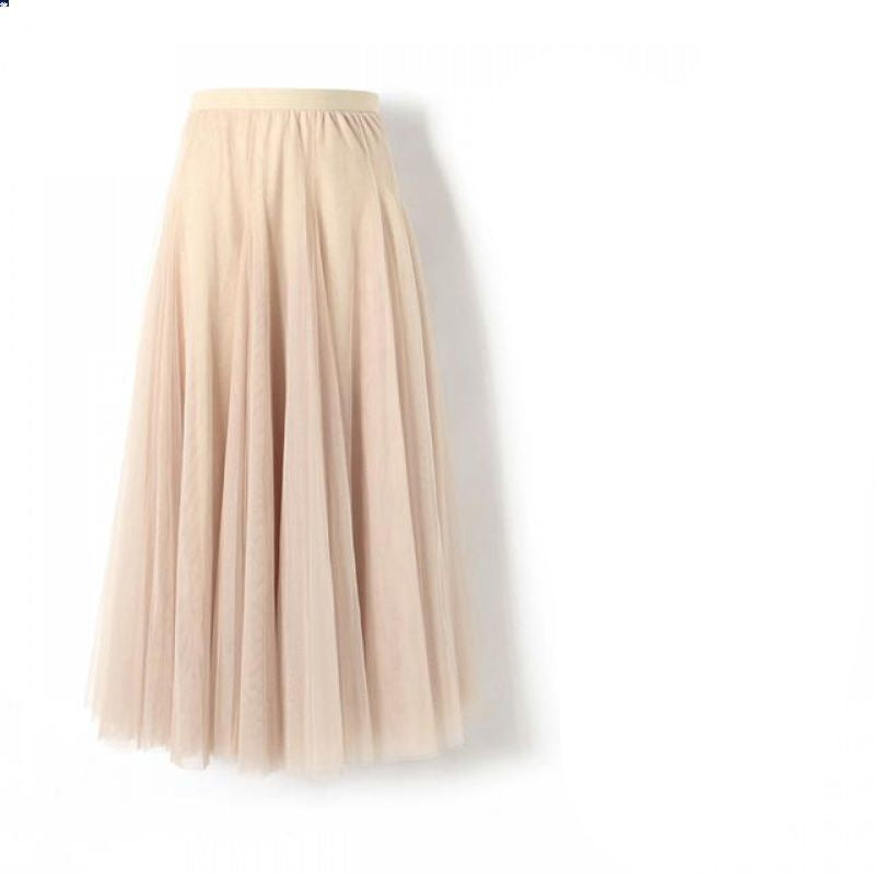 Charlotte – Geplooide Mesh Rok met Grote Swing