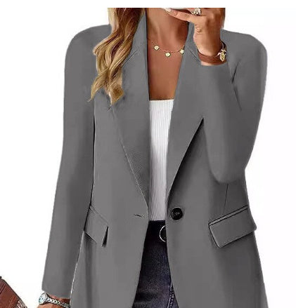 Dames Blazer met Eén Knoopsluiting – Elegante Businesslook voor Werk of Casual Chic