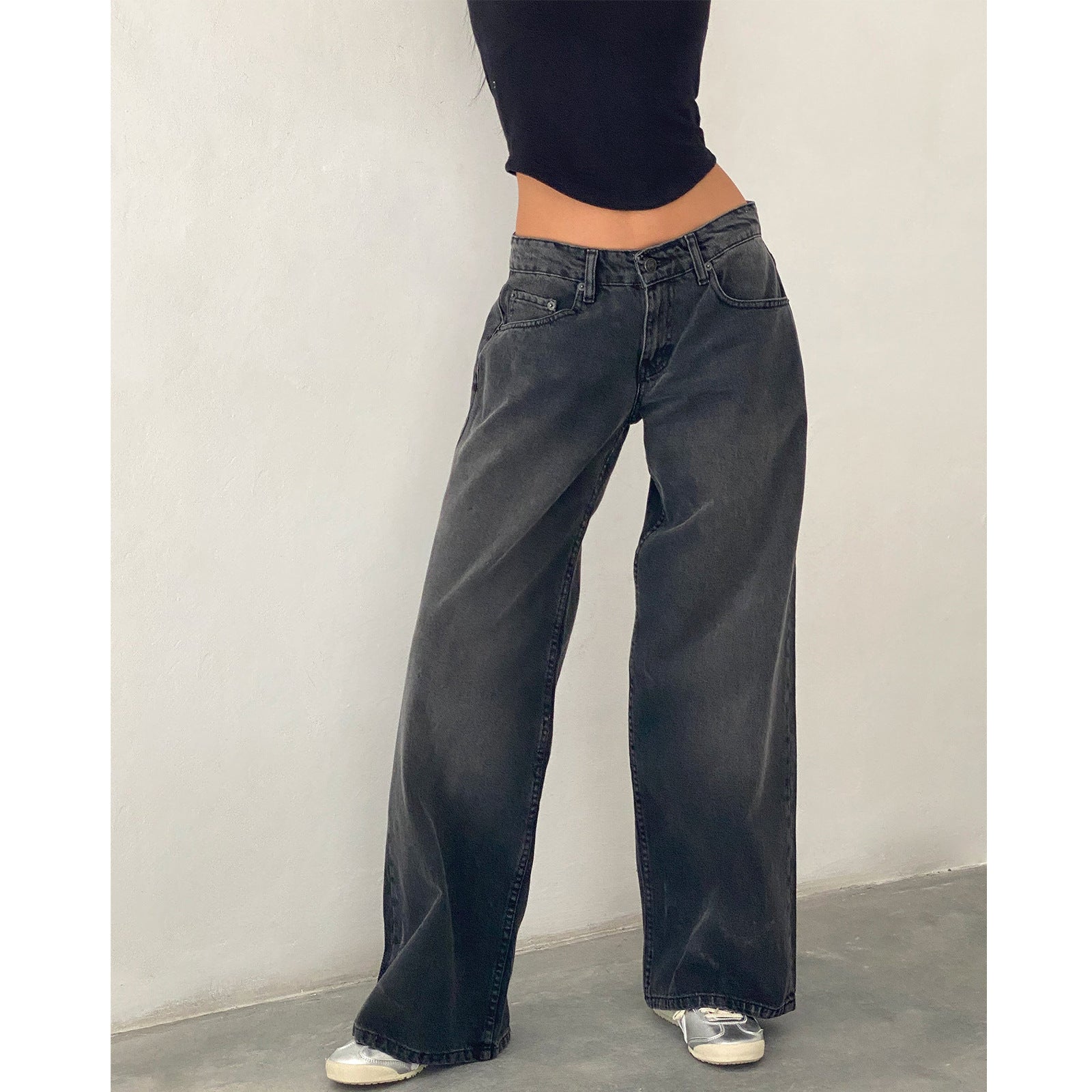 Vanessa – Brede Denim Broek met Vrouwelijke Snit
