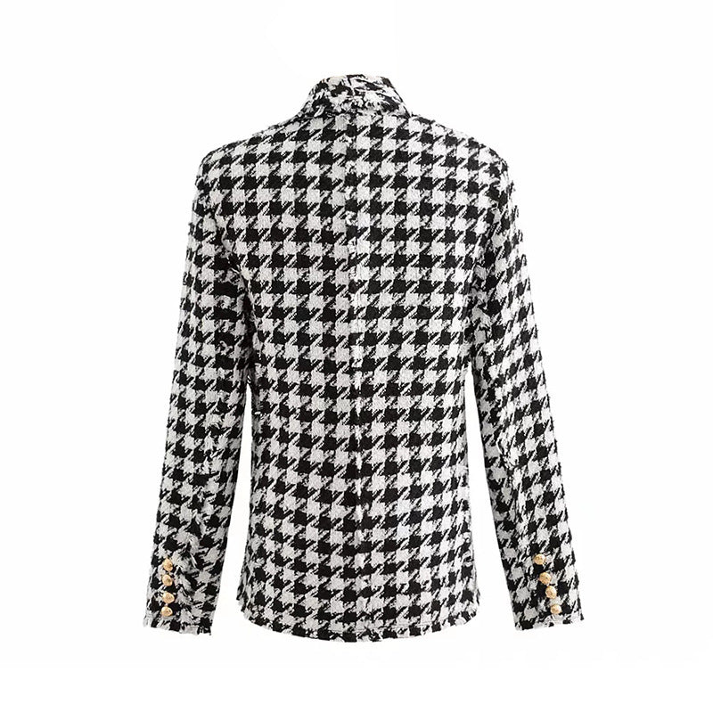 Diana – Retro Dikke Ruitenblazer voor Dames