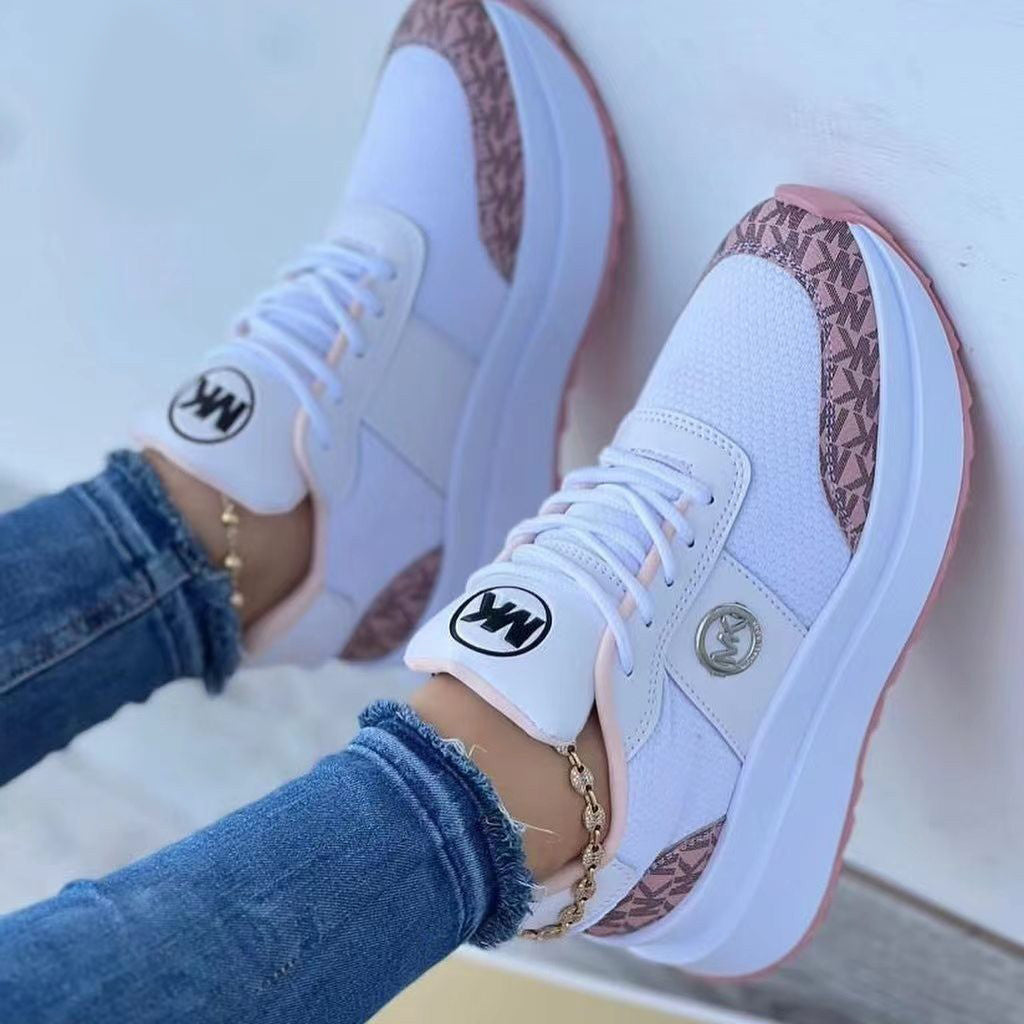 Ashley – Dikke Zool Kleurgeblokte Sneakers