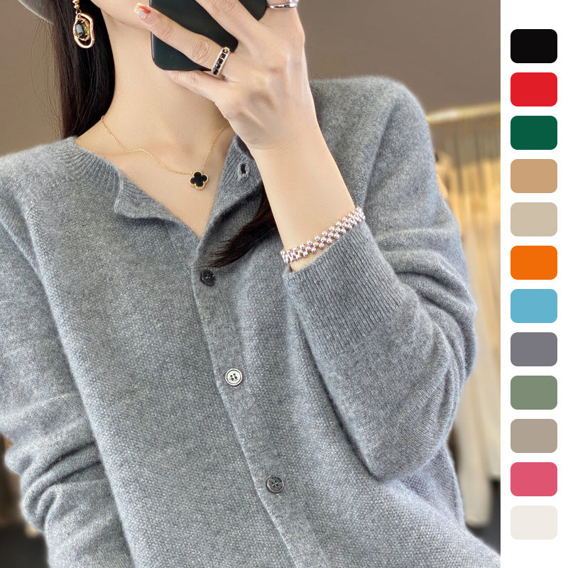 Nicole – Losvallende Cashmere Cardigan voor Dames
