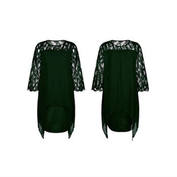 Emma – Chiffon Jurk met Kant en Onregelmatige Zoom