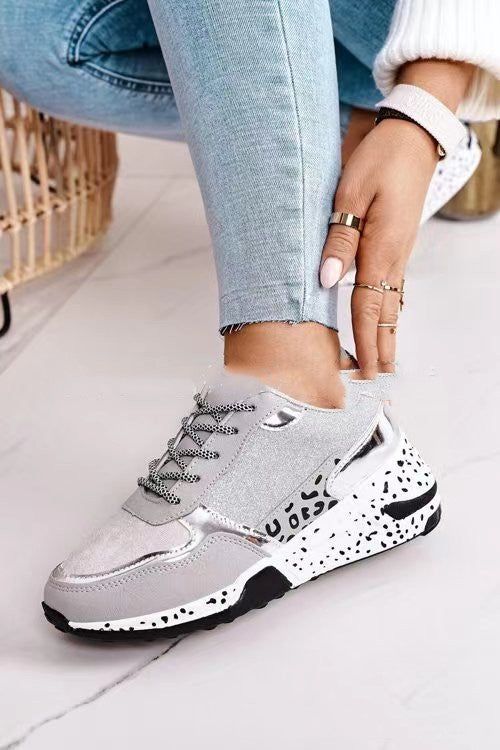Miranda – Dames Sneakers met Veters en Plateauzool