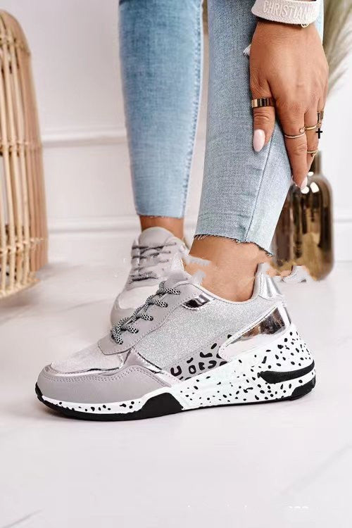 Miranda – Dames Sneakers met Veters en Plateauzool