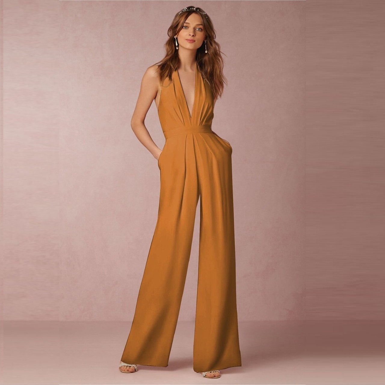 Wendy – Mouwloze Halter Jumpsuit