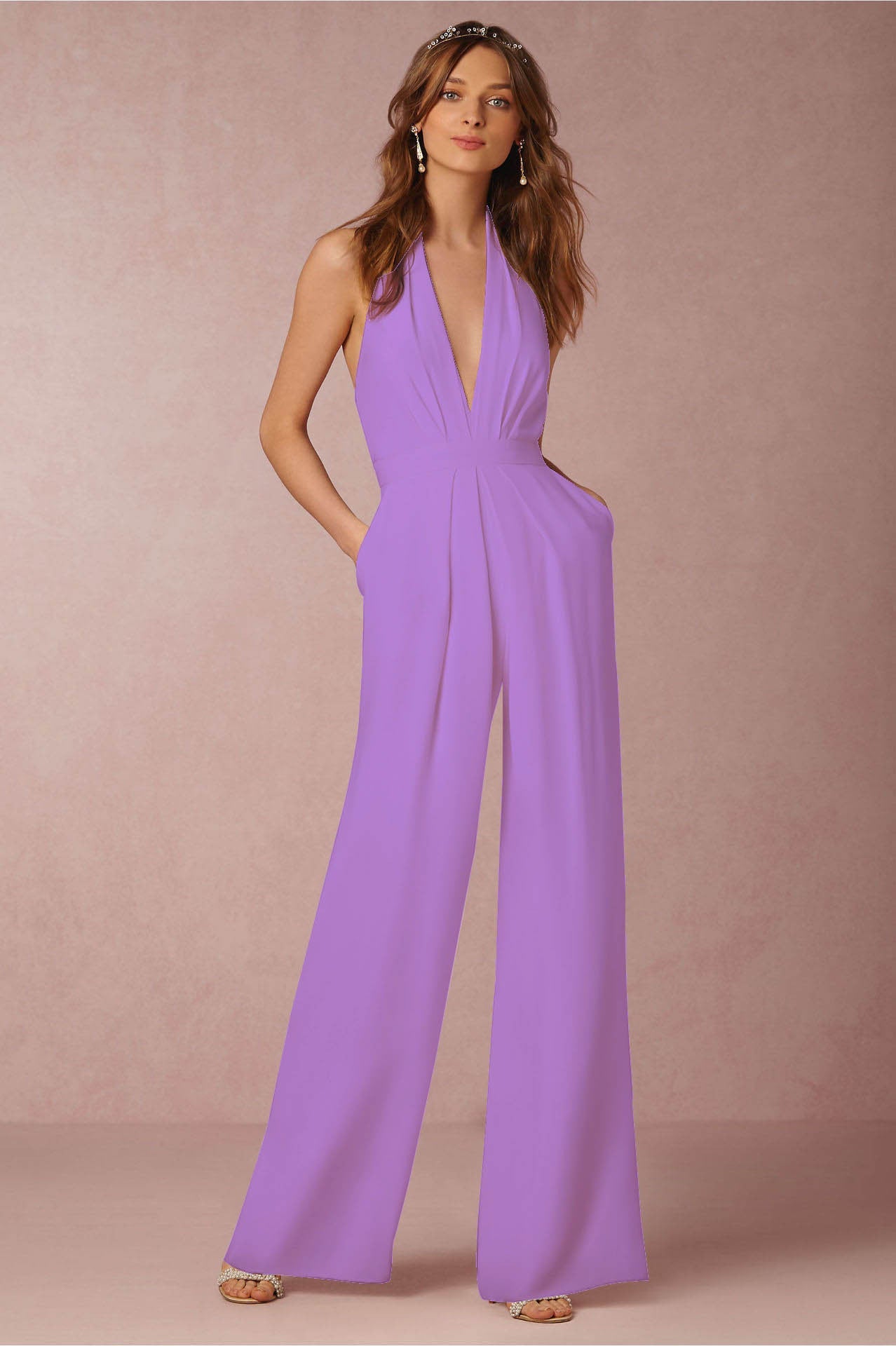 Wendy – Mouwloze Halter Jumpsuit