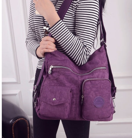 Ruth – Luxe Waterdichte Nylon Schoudertas met Grote Capaciteit