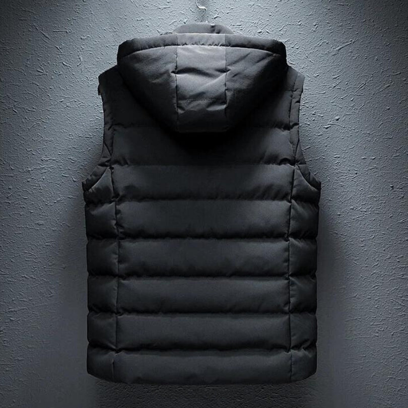 Heren Gewatteerde Outdoor Bodywarmer met Capuchon – Sportief & Comfortabel Gilet