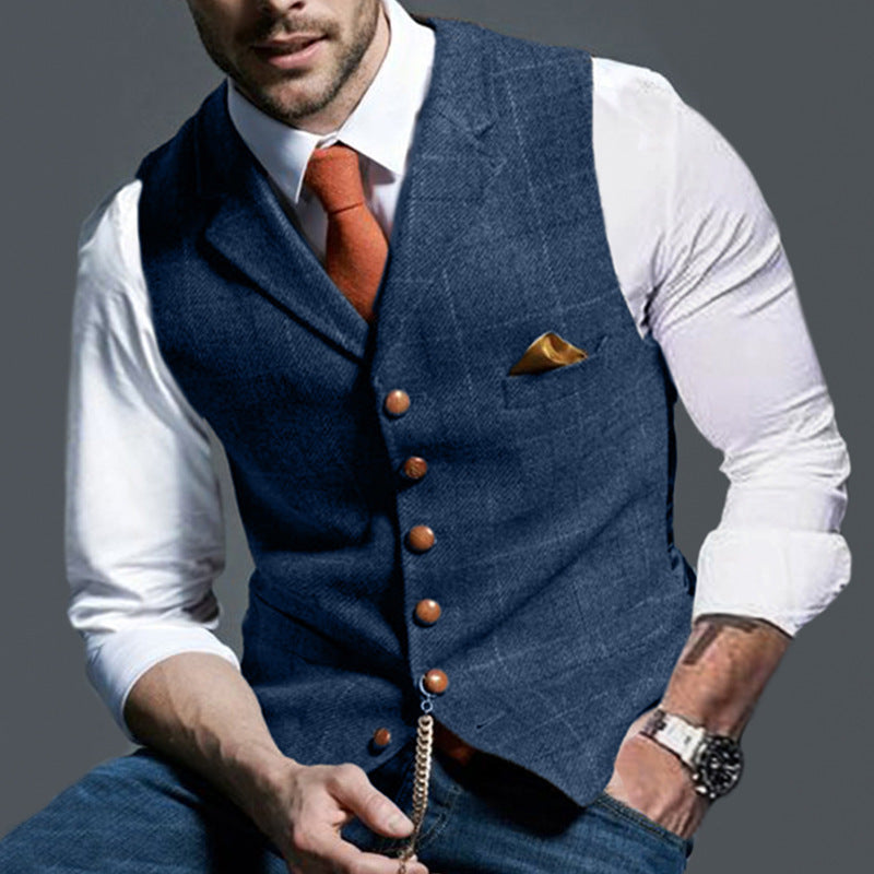 David – Casual Geruite Slim Fit Heren Vest