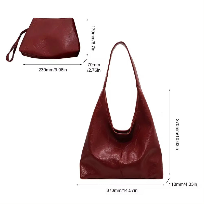 Anna – Vintage Designer Damestas met Grote Capaciteit voor Herfst en Winter