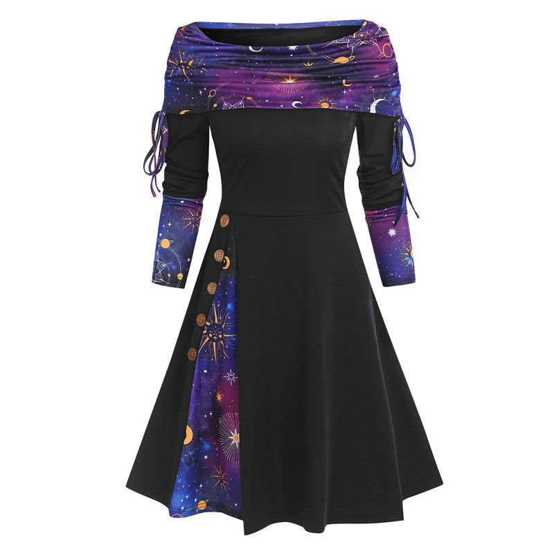 Michelle – Elegante Swingjurk met Eén Schouder