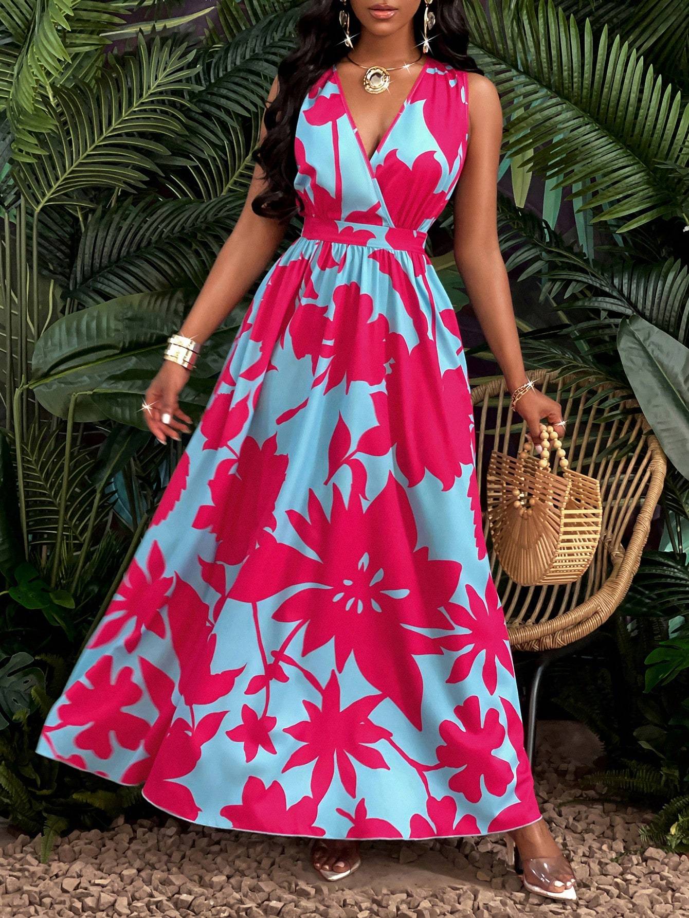 Holly – Jurk Met Diepe V-Hals En Aangesnoerde Taille