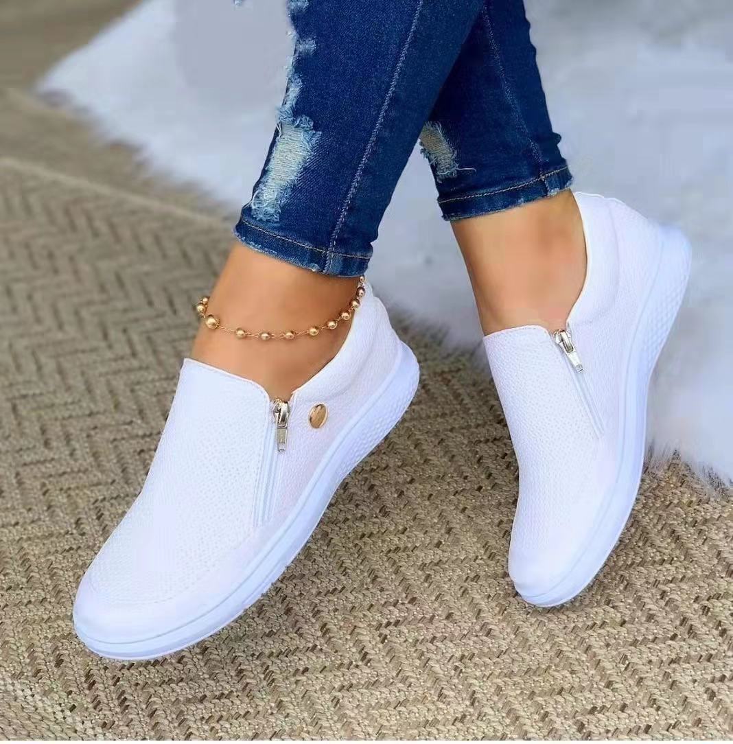 Leah – Casual Sports Rits Sneakers voor Dames