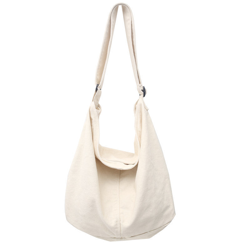 Casual Dames Oversized Canvas Schoudertas met Verstelbare Band