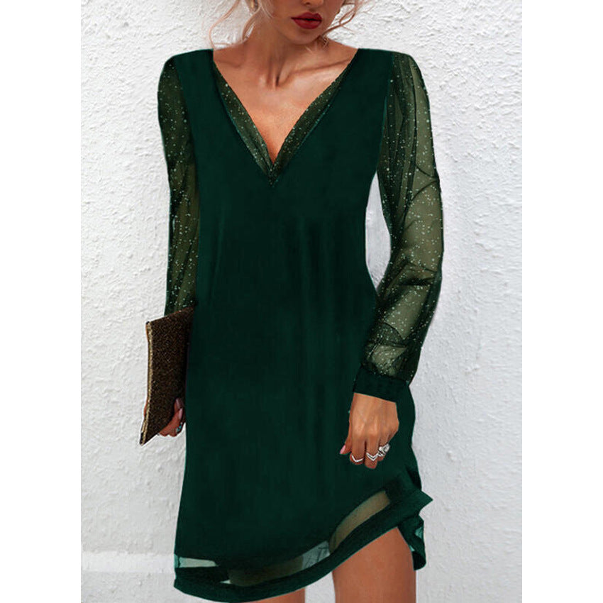Samantha – Jurk met Kant en V Hals