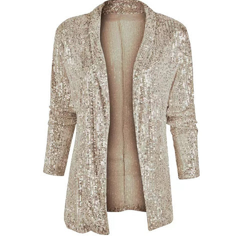 Heather – Pailletten Blazer met Lange Mouwen