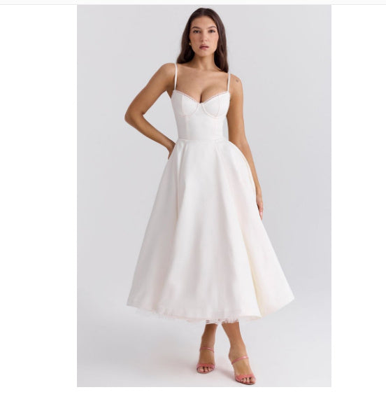 Ruby – Stalen Ring Swing Jurk met Corset