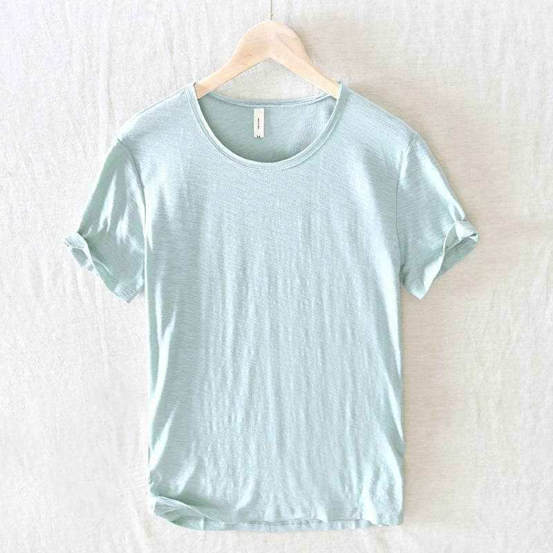 Tim – Ademend Kortemouwen T-shirt in Effen Kleur