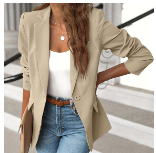 Dames Blazer met Eén Knoopsluiting – Elegante Businesslook voor Werk of Casual Chic