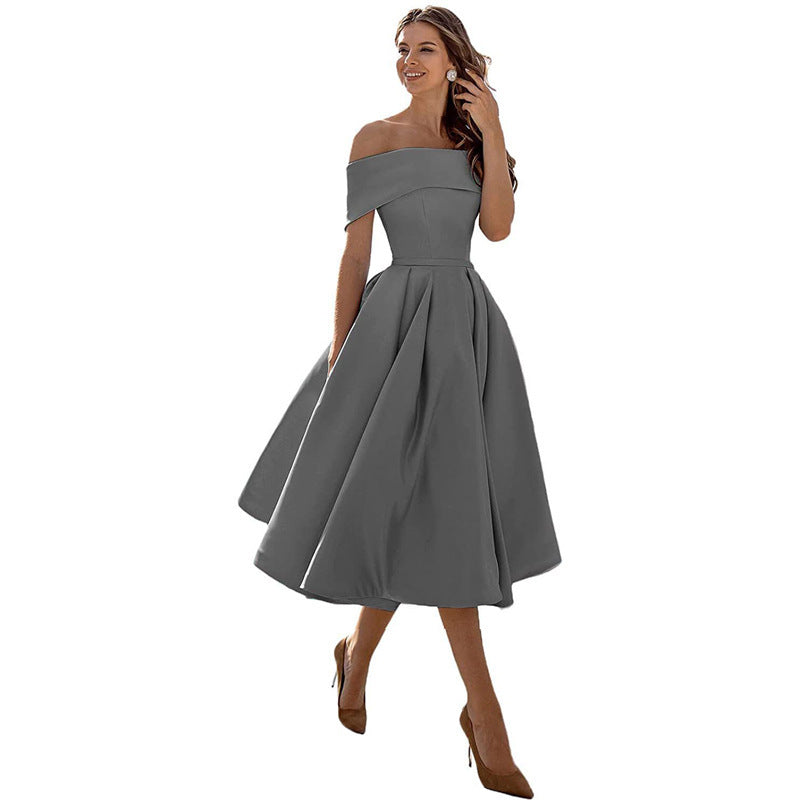Charlotte – Modieuze Strapless Zijden Feestjurk