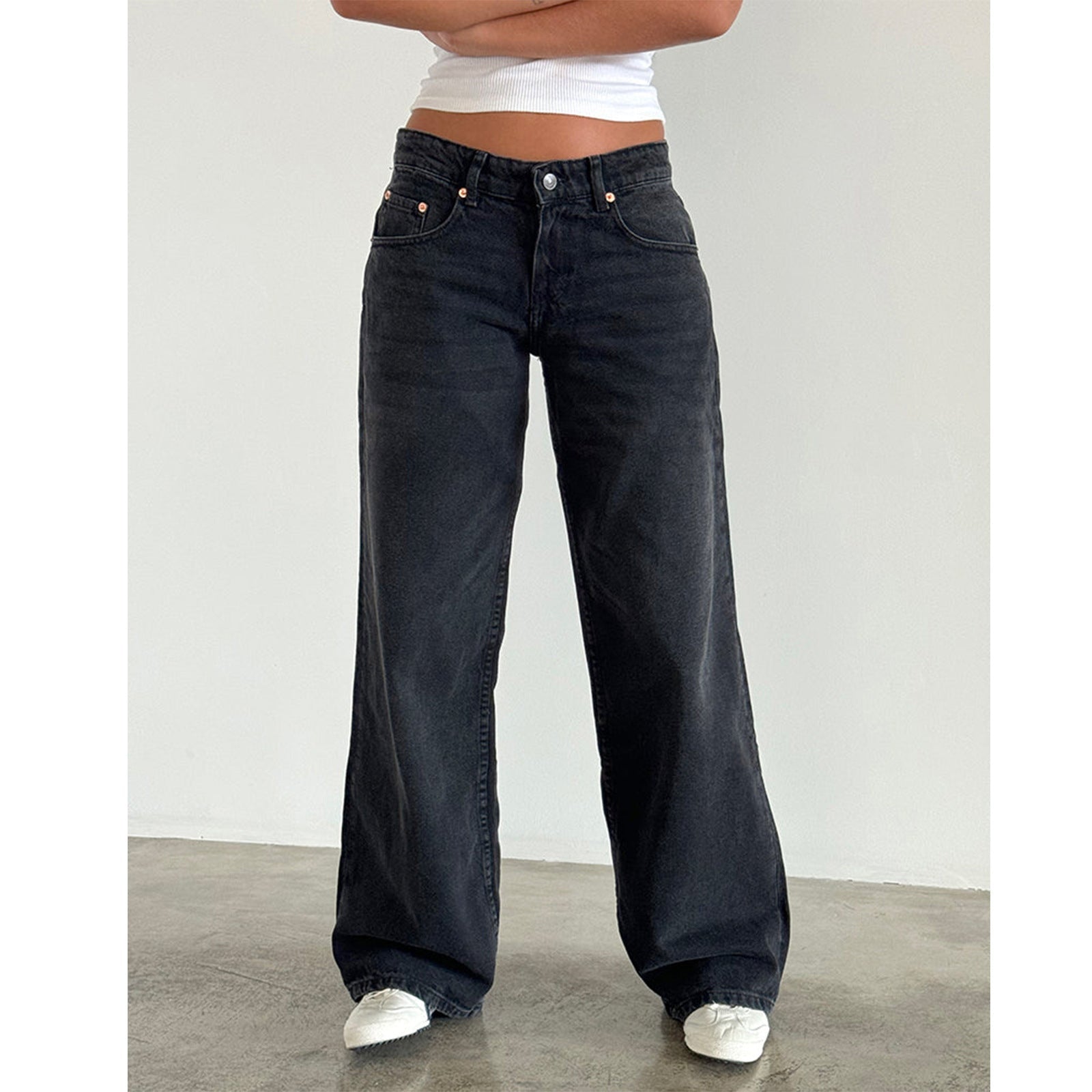 Vanessa – Brede Denim Broek met Vrouwelijke Snit