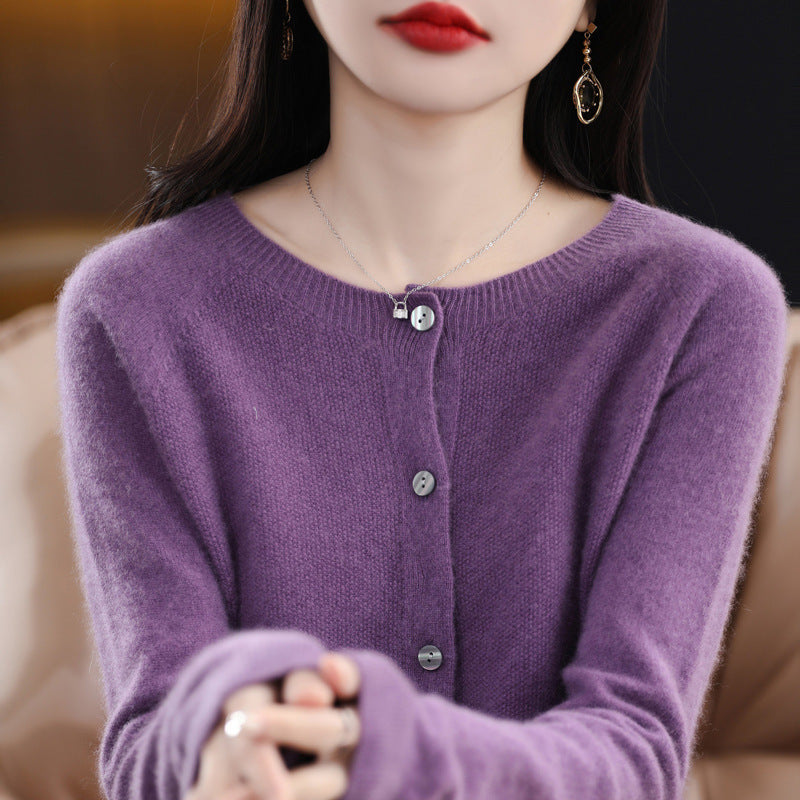 Nicole – Losvallende Cashmere Cardigan voor Dames