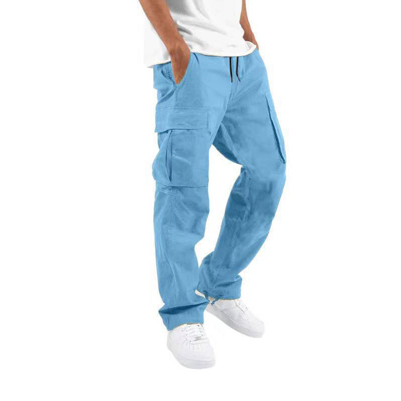 Heren Cargo Broek in Casual Streetwear Stijl met Multifunctionele Zakken