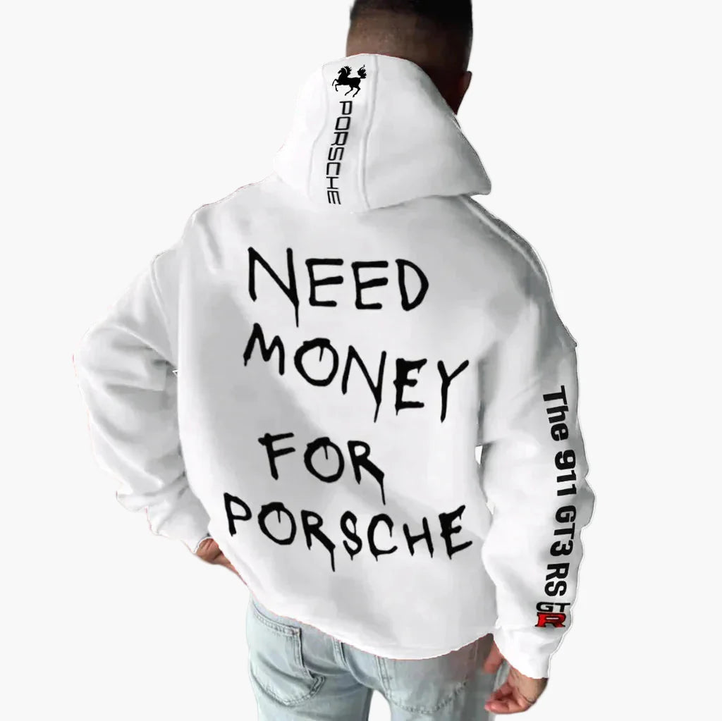 Unisex Porsche 911 GT3 RS Racing Hoodie – Sportieve Auto-Liefhebbers Hoodie voor Dames en Heren