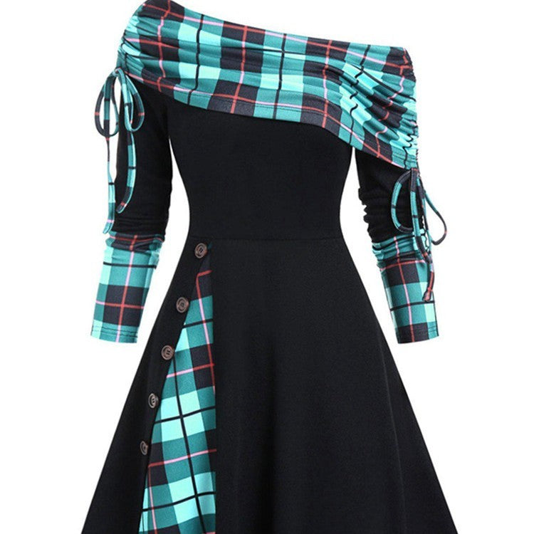 Michelle – Elegante Swingjurk met Eén Schouder