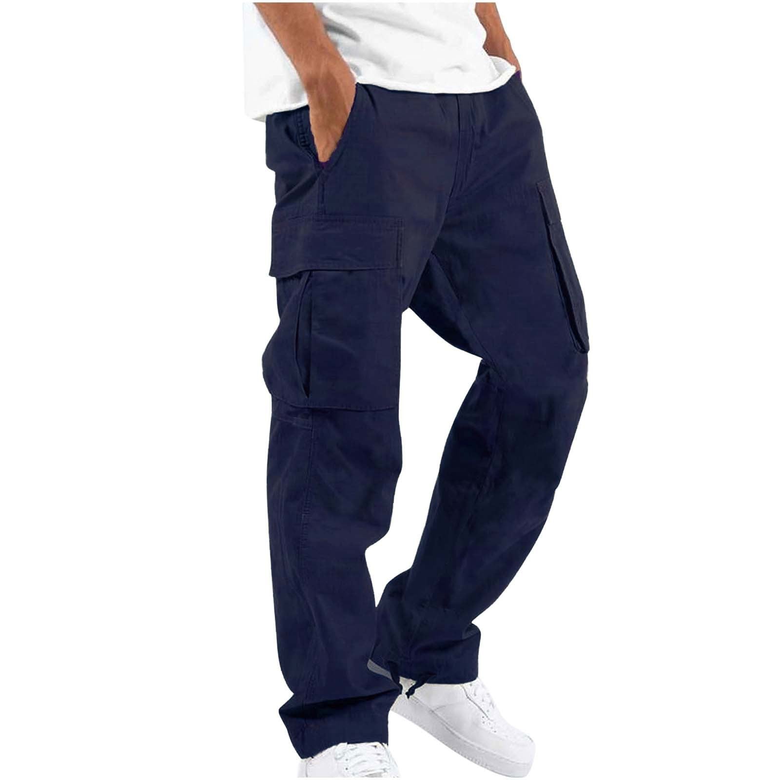 Heren Cargo Broek in Casual Streetwear Stijl met Multifunctionele Zakken