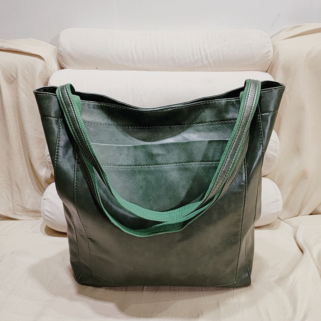 Natasha – Vintage Dames Schoudertas met Zakken