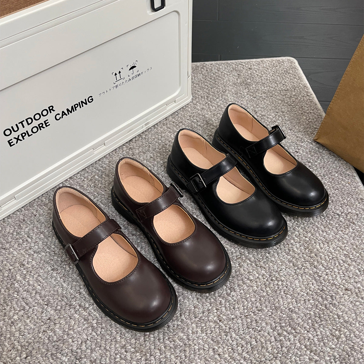 Harriet – Lage Retro Schoenen in Preppy Stijl van Vegan Leer