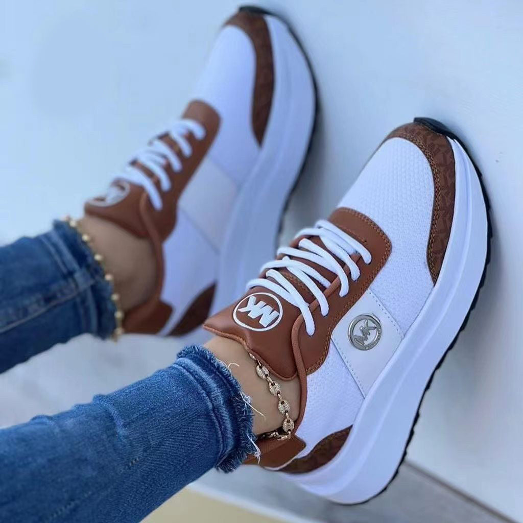 Ashley – Dikke Zool Kleurgeblokte Sneakers