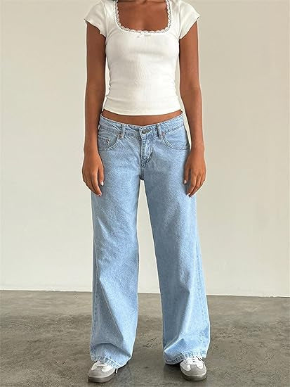 Vanessa – Brede Denim Broek met Vrouwelijke Snit