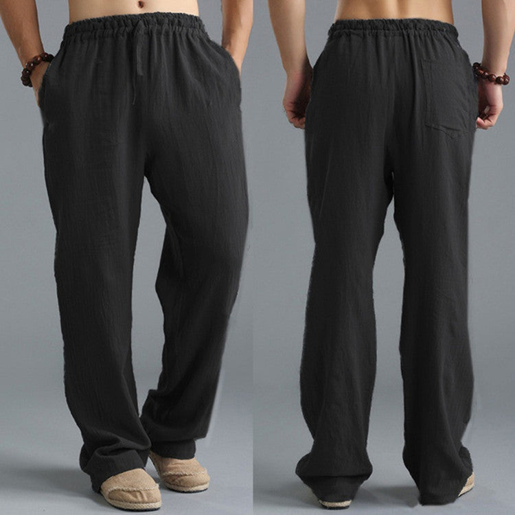 Mick – Ademend Linnen Losse Casual Sportbroek