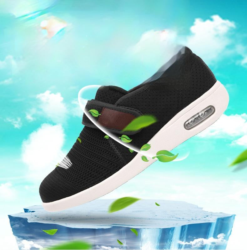Heren comfortabele orthopedische klittenbandschoenen – ademend en lichtgewicht