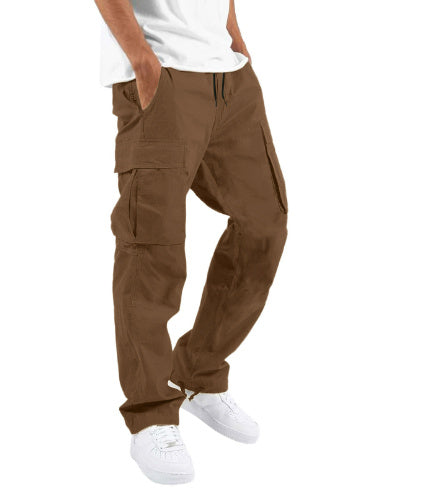 Heren Cargo Broek in Casual Streetwear Stijl met Multifunctionele Zakken