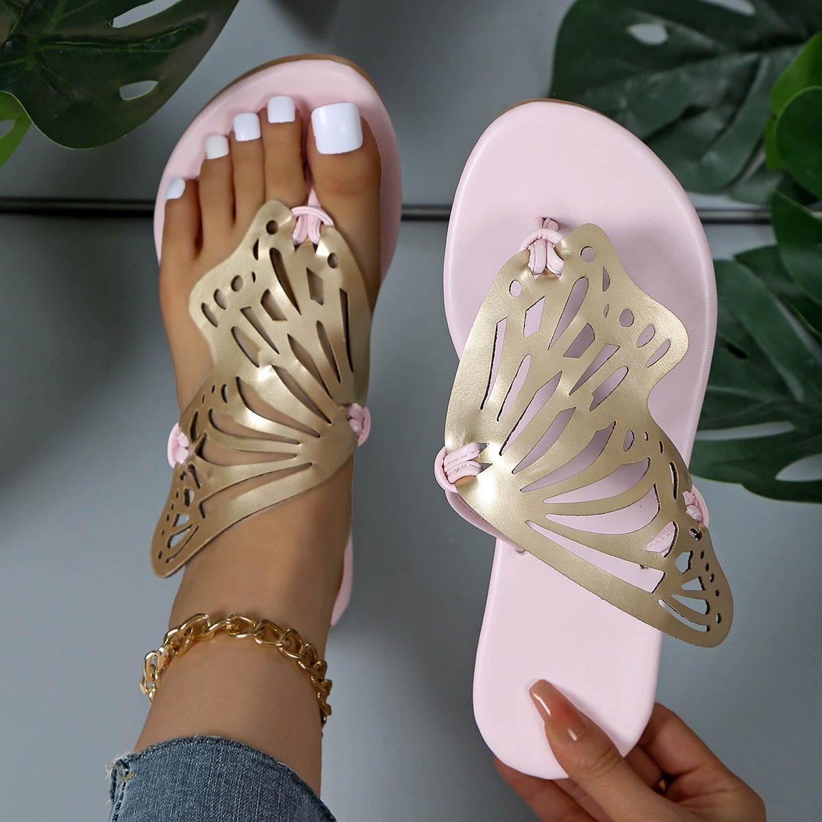 Leanne – Lage Hakken Vlinder Slippers voor Vrouwen