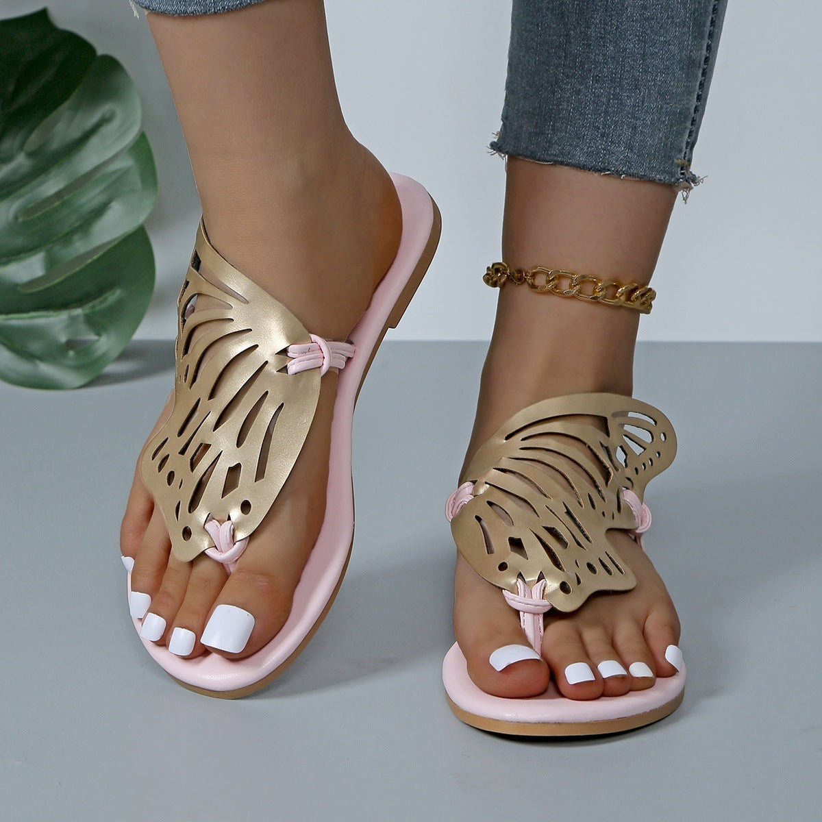 Leanne – Lage Hakken Vlinder Slippers voor Vrouwen