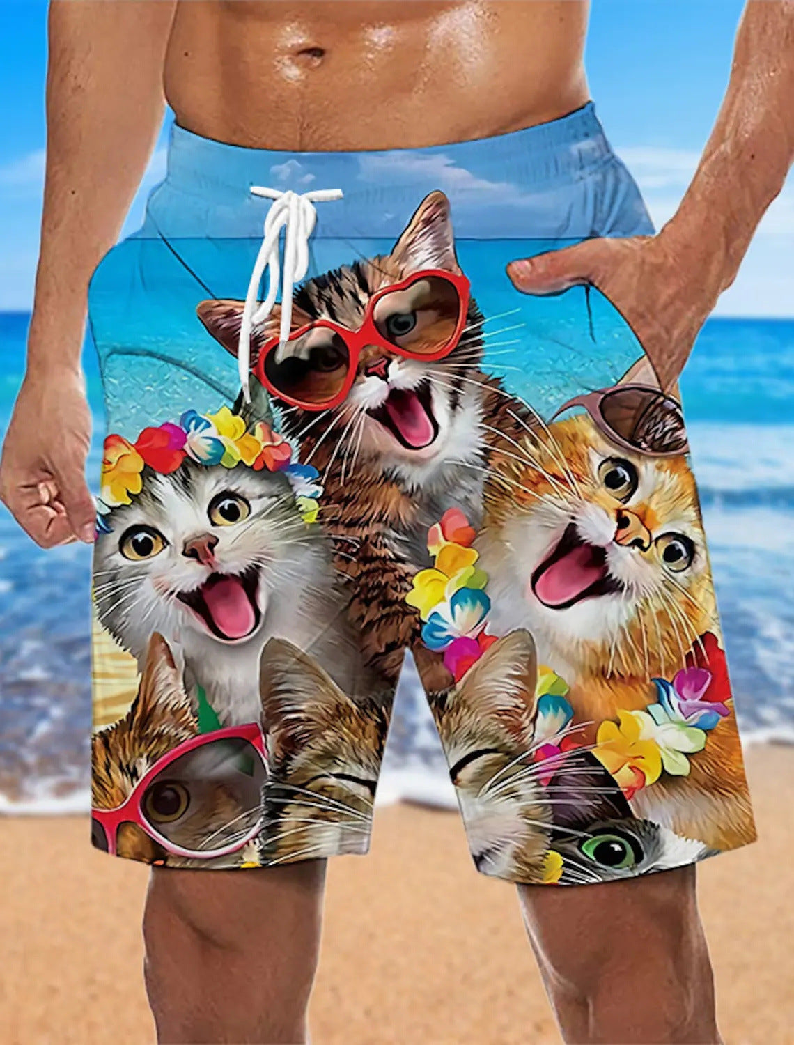 Stan – Losse Strandbroek met 3D-Print