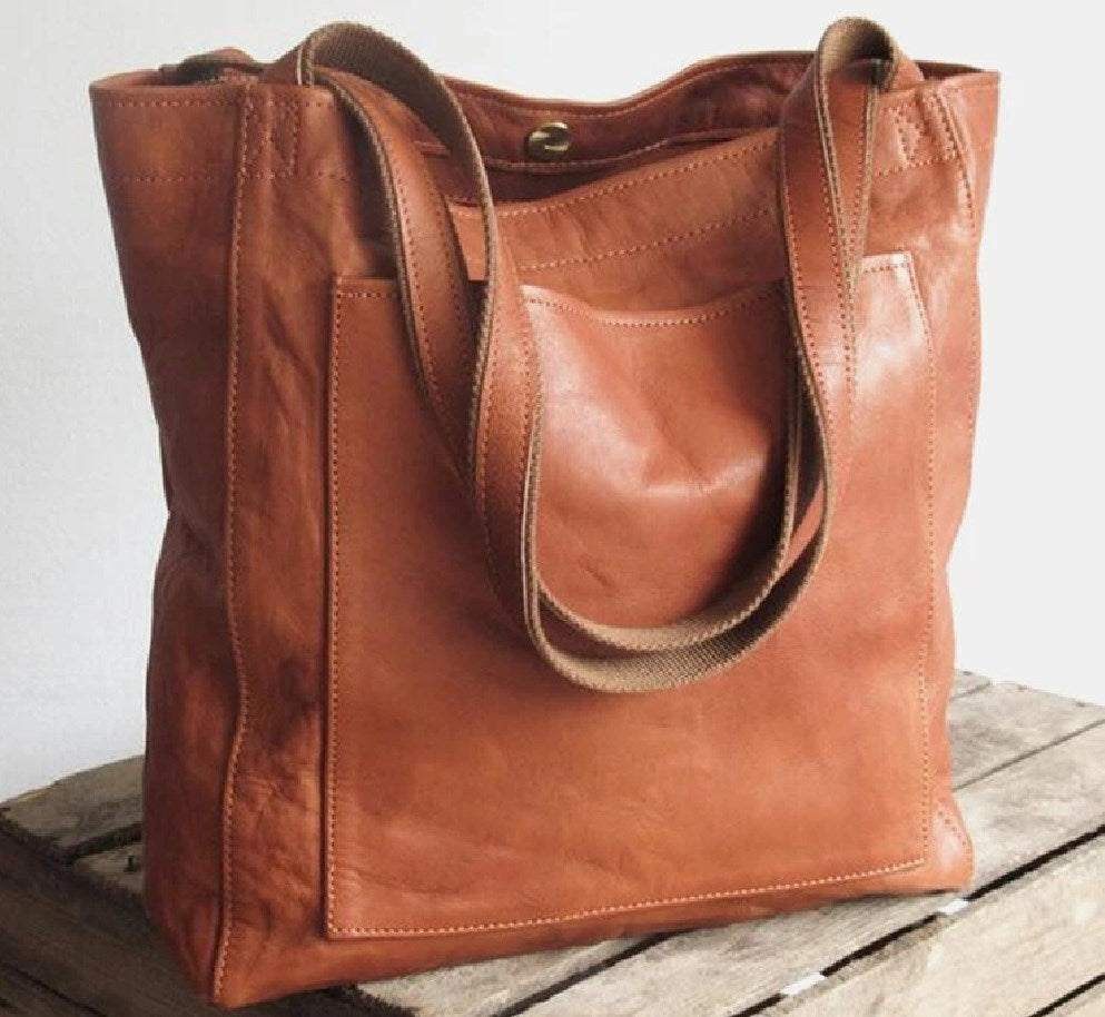 Natasha – Vintage Dames Schoudertas met Zakken