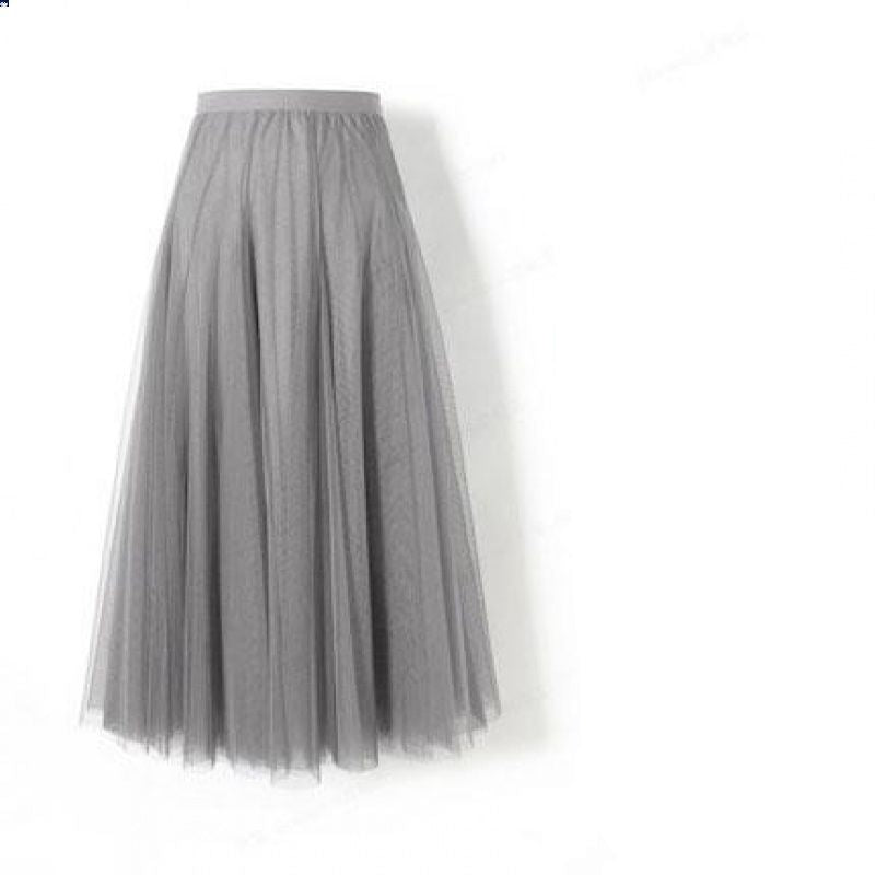 Charlotte – Geplooide Mesh Rok met Grote Swing