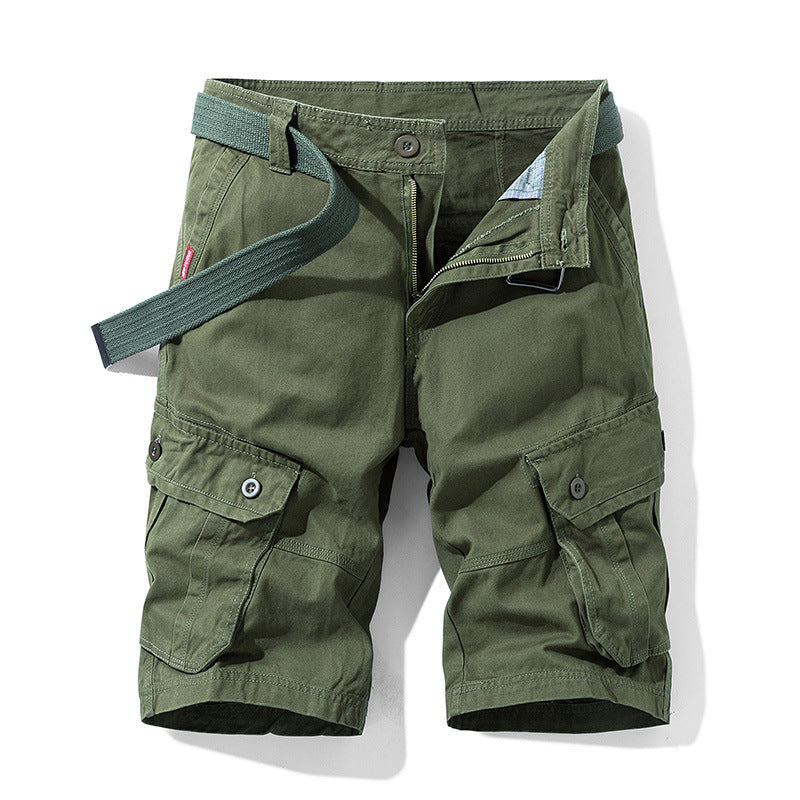 Heren Cargo Shorts met Riem – Functionele Korte Broek met Zakken en Ritssluiting