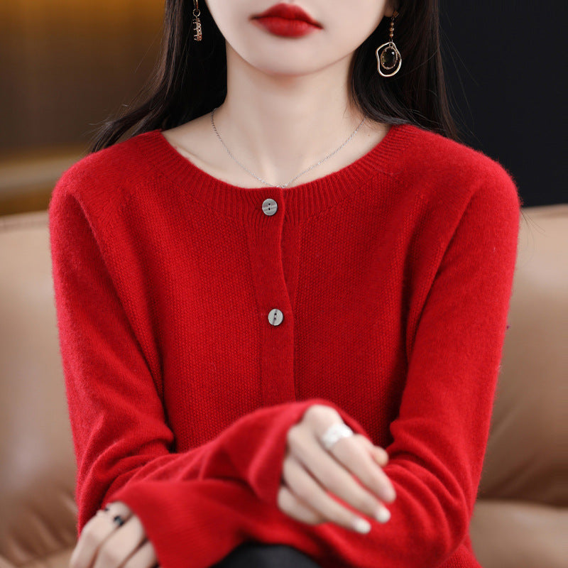 Nicole – Losvallende Cashmere Cardigan voor Dames
