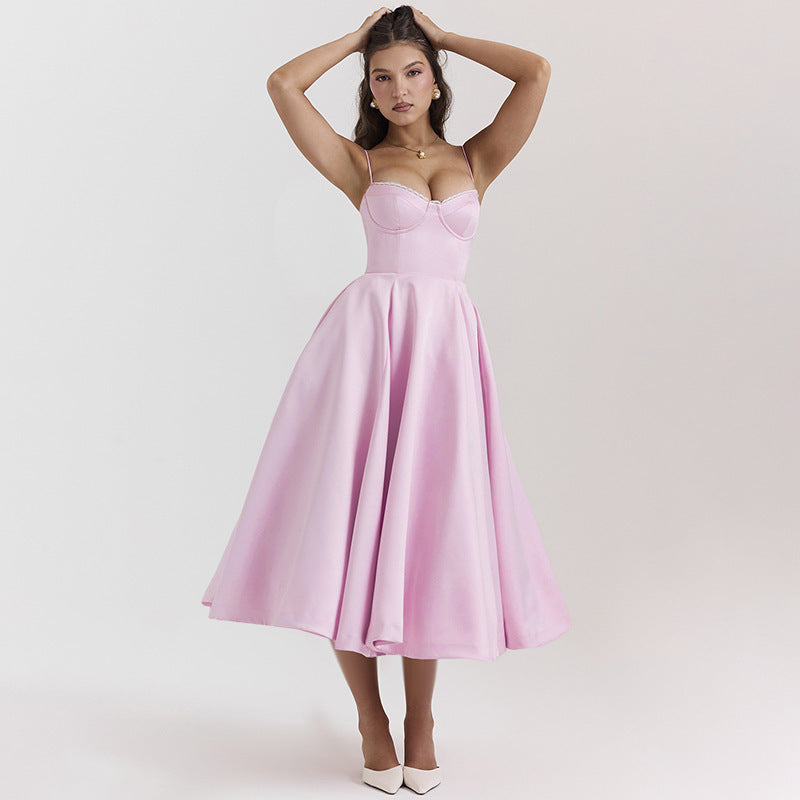 Ruby – Stalen Ring Swing Jurk met Corset