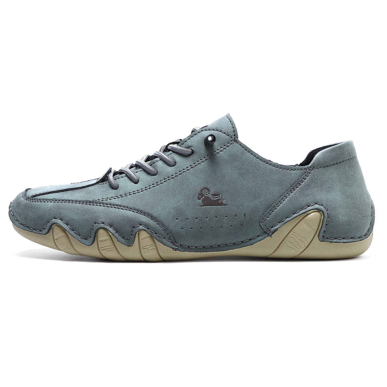 Heren Casual Leren Sneakers – Comfortabele Lage Vrijetijdsschoenen met Platte Zool