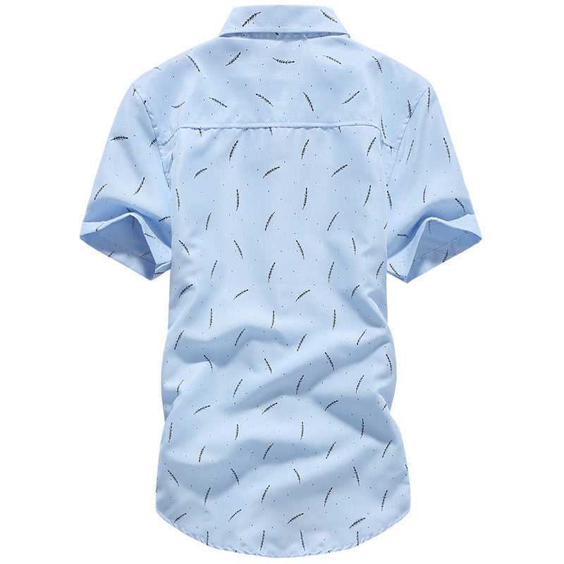 Geoff – Koreaanse Stijl Slim Fit Overhemd met Korte Mouwen