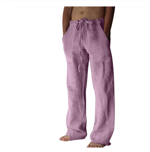Loungebroek voor heren met rechte pijpen en comfortabele pasvorm