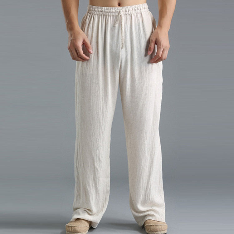 Mick – Ademend Linnen Losse Casual Sportbroek